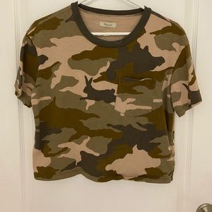 Madewell Cropped Camo Tee